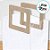 Sacola Transparente PVC Com Alça Retangular Couro Bege - 17x15x8cm - 1 unidade - Cromus - Rizzo - Imagem 2