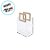 Sacola Transparente PVC Com Alça Retangular Couro Bege - 17x15x8cm - 1 unidade - Cromus - Rizzo - Imagem 3