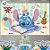 Painel TNT Stitch Baby - 85x55cm - 1 unidade - Disney Original - Rizzo - Imagem 1