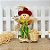 Enfeite Decorativo De Festa Junina Com Base Espantalho Com Cesta e Rastelo - Vermelho - 1 unidade - Rizzo - Imagem 1
