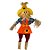 Espeto para Jardim Espantalho de Festa Junina - Laranja -  47,5x21,5cm - 1 unidade - Rizzo - Imagem 3