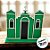 Igreja em MDF De Festa Junina - Verde - 21x20cm - 1 unidade - Rizzo - Imagem 1