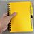 Bloco para Anotação De Couro com Caneta - Amarelo - 70 Folhas - 14,5x18cm - 1 unidade - Rizzo - Imagem 4