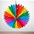 Enfeite Decorativo De Papel Seda Leque Colorido - 35cm - 1 unidade - Rizzo - Imagem 1