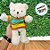 Urso De Pelúcia Com Suéter Colorido - Branco - 29cm - 1 unidade - Rizzo - Imagem 5