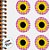 Adesivo Redondo Decorativo Girassol - 3x3cm - 30 unidades - Stickr - Rizzo - Imagem 2