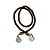 Cordão Decorativo Com Pingente Pião - Castor Com Ouro - 33,5cm - 1 unidade - Rizzo - Imagem 1