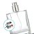 Frasco para Perfumaria de Vidro Quadrado - Spray Prateado com Tampa Transparente - 50 ml - 1 unidade - Rizzo - Imagem 3