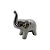 Elefante Decorativo de Cerâmica - Prata - 7x7cm - 1 unidade - Rizzo - Imagem 1
