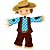Boneco Articulado Decorativo De Festa Junina - Espantalho Azul - 68x84cm - 1 unidades - Regina - Rizzo - Imagem 4