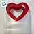 Sacola Transparente PVC com Alça Coração Vermelho - 16x15x8cm - 10 unidades - Rizzo - Imagem 2
