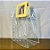 Sacola Transparente PVC com Alça Retangular de Couro Bege - 18x20x10cm - 10 unidades - Rizzo - Imagem 1