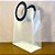 Sacola Transparente PVC com Alça Redonda de Couro Preto - 21x23x10cm - 10 unidades - Rizzo - Imagem 1