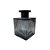 Frasco Difusor De Vidro Azul Com Tampa Preta - Rosca 28 - 200ml - 6,5x10cm - 1 unidade - Rizzo - Imagem 1