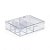 Caixa Acrílica Transparente Retangular com Divisórias - 14x10,5cm - 1 unidade - Rizzo - Imagem 1