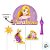Decoração de Bolo - Rapunzel - 5 unidades - Disney Original - Rizzo - Imagem 2