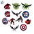 Mini Personagens Decorativos - Capitão América - 12 unidades - Disney Original - Rizzo - Imagem 2