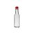 Mini Frasco De Vidro Para Molho Com Tampa Plástica - Vermelha - 3x13cm - 50ml - 1 unidade - Rizzo - Imagem 1