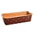 Forma Plumpy com Tampa 500g - Marrom com Flor Dourada - 16,3x6,5x4,5cm - 5 unidades - Sulformas - Rizzo - Imagem 1