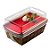 Forma Bolo Inglês com Tampa Decorado 100g - Marrom Escuro - 10x6x5cm - 5 unidades - Ecopack - Rizzo - Imagem 1