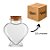 Pote de Vidro Coração com Tampa de Rolha em Atacado - 70ml - 6x7cm - 220 Unidades - Rizzo - Imagem 1