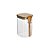 Pote De Vidro Hermético Com Tampa E Colher De Bambu - 6x11,5cm - 250ml - 1 unidade - Rizzo - Imagem 1