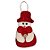 Enfeite Para Pendurar de Natal - Boneco de Neve Artesanal - Gravata Vermelha - 14,5x7cm - 1 unidade - Rizzo - Imagem 1