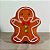 Lata De Metal De Natal - Homem Biscoito De Gengibre Escuro - 11,5x13x5cm - 1 unidade - Rizzo - Imagem 1