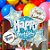 Kit Balão De Festa Micro Foil Happy Birthday - Azul - 22' - 55cm - 6 unidades - Rizzo - Imagem 3