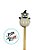 Pick Decorativo De Hallowen - Abobóra Com Chapéu - Branco - 8cm - 10 unidades - Rizzo - Imagem 2