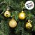Bola de Natal - Ouro - Matte e Gomo - 8cm - 4 unidades - Cromus - Rizzo - Imagem 4