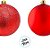 Bola de Natal - Vermelha - Matte e Glitter - 10cm - 2 unidades - Cromus - Rizzo - Imagem 2