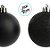 Bola de Natal - Preto - Matte e Glitter - 10cm - 4 unidades - Cromus - Rizzo - Imagem 2