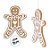 Enfeite Para Pendurar De Natal - Ginger Bread Menino - 11cm - 1 unidade - Cromus - Rizzo - Imagem 2