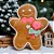 Biscoito Natal de Pelúcia com Laço Rosa e Pirulito - 23cm - 1 unidade - Rizzo - Imagem 1