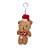 Chaveiro Urso de Pelúcia com Cachecol e Touca - Bege - 15cm - 1 unidade - Rizzo - Imagem 1