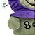 Monstrinho de Pelúcia com Touca "Boo!" - Verde e Roxo - 25,5cm - 1 unidade - Rizzo - Imagem 4