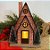 Casinha Decorativa De Natal Com LED - Vermelha - 18cm - 1 unidade - Rizzo - Imagem 1