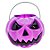 Baldinho de Halloween com Alça - Abóbora Roxo - 13x17cm - 1 unidade - Rizzo - Imagem 2