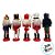 Kit Boneco Soldado Quebra Nozes de Madeira - Vermelho e Azul - 13cm - 5 unidades - Rizzo - Imagem 2