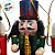 Kit Boneco Soldado Quebra Nozes de Madeira - Vermelho e Azul - 13cm - 5 unidades - Rizzo - Imagem 5