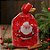 Saco Para Presente Decorado - Papai Noel Feliz Vermelho - 23x33cm - 50 unidades - Rizzo - Imagem 1