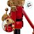 Soldado de Chumbo Urso de Madeira com Bateria - 36cm - Vermelho e Preto - 1 unidade - Rizzo - Imagem 6