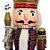 Soldado de Chumbo de Madeira com Lança - 30cm - Vermelho e Azul  - 1 unidade - Rizzo - Imagem 3