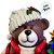 Enfeite de Natal - Urso com Árvore de Natal e Guirlanda com Luz - 42x32x65,5cm - 1 unidade - Rizzo - Imagem 6