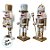 Kit Boneco Soldado Quebra Nozes de Madeira - Branco e Dourado - 15,5cm - 3 unidades - Rizzo - Imagem 4