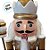 Kit Boneco Soldado Quebra Nozes de Madeira - Branco e Dourado - 15,5cm - 3 unidades - Rizzo - Imagem 6