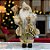 Papai Noel Decorativo em Pé com Saco de Presentes e Enfeite - Dourado - 30cm - 1 unidade - Rizzo - Imagem 1