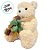 Enfeite Decorativo de Natal - Urso Sentado Bege - Cachecol e Presente - 29x25,5x23cm - 1 unidade - Cromus - Rizzo - Imagem 2