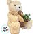 Enfeite Decorativo de Natal - Urso Sentado Bege - Cachecol e Presente - 29x25,5x23cm - 1 unidade - Cromus - Rizzo - Imagem 3